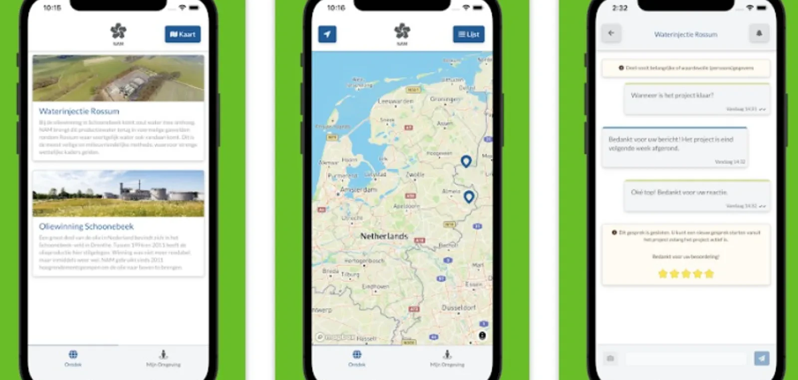 NAM dichter bij mensen dankzij eigen ‘omgevingsapp’