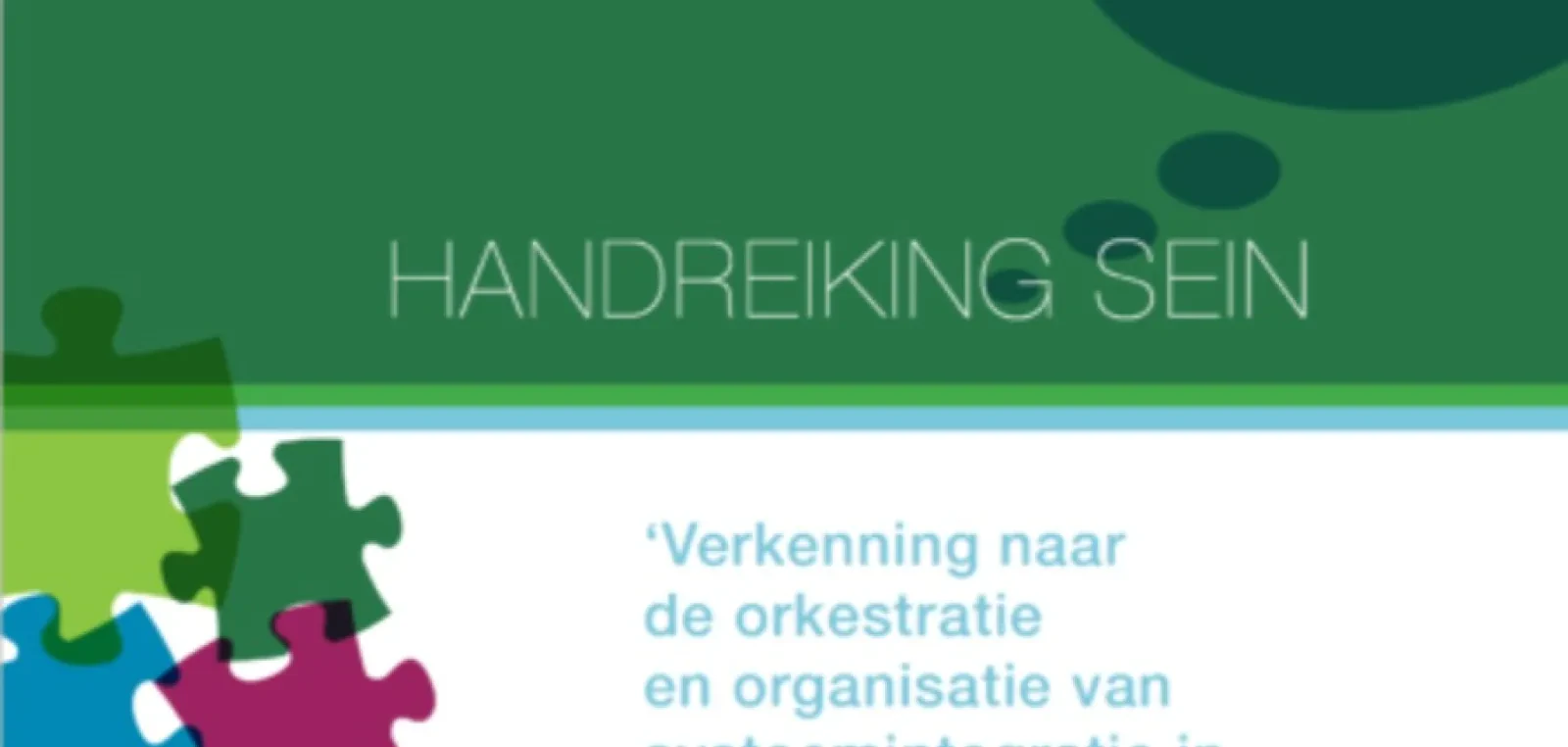 Handreiking SEIN: Systeemintegratie Energie in Nederland
