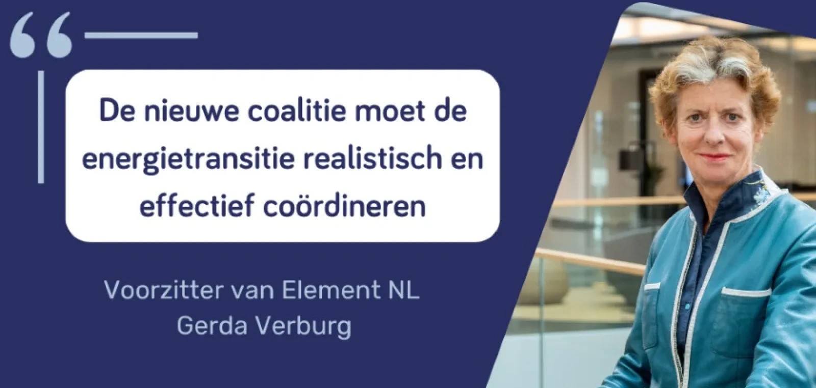 Realistische en effectieve coördinatie van de energietransitie is nodig